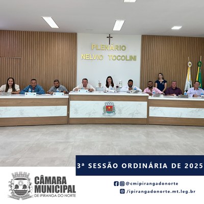 3ª SESSÃO ORDINÁRIA