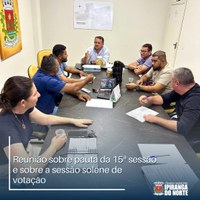 REUNIÃO DE VEREADORES DEBATE PAUTA DA 15ª SESSÃO ORDINÁRIA E PREPARATIVOS PARA SESSÃO SOLENE DE ELEIÇÃO DA MESA DIRETORA