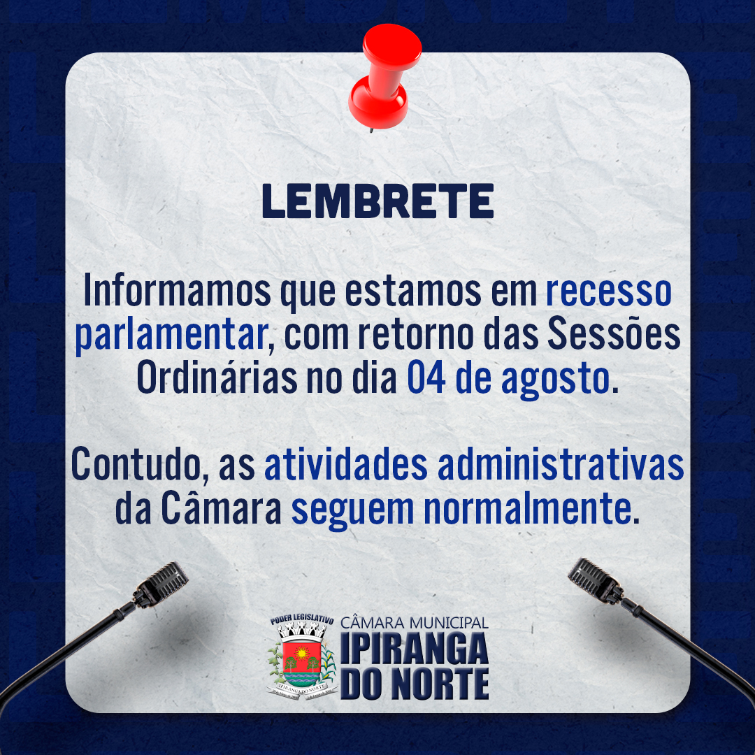 RECESSO PARLAMENTAR