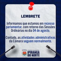 RECESSO PARLAMENTAR