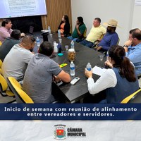 REUNIÃO ENTRE VEREADORES E SERVIDORES PARA ALINHAMENTO DAS ATIVIDADES LEGISLATIVAS