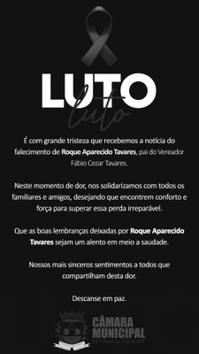 Luto Roque Aparecido Tavares 2025